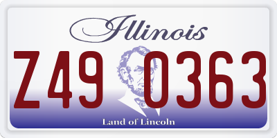 IL license plate Z490363
