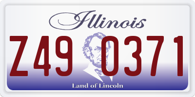 IL license plate Z490371