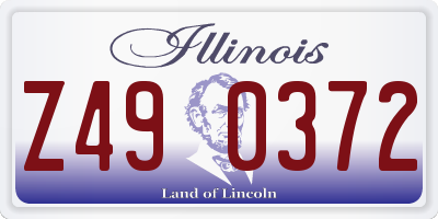 IL license plate Z490372