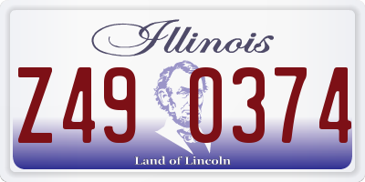 IL license plate Z490374