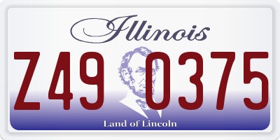 IL license plate Z490375