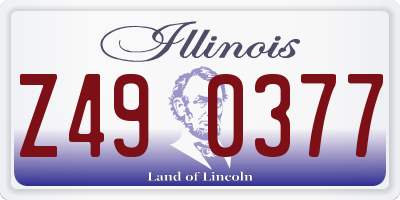 IL license plate Z490377