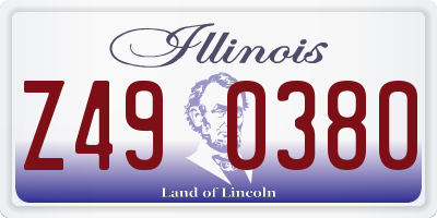 IL license plate Z490380