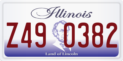 IL license plate Z490382