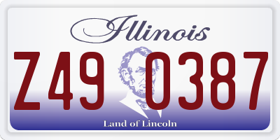 IL license plate Z490387