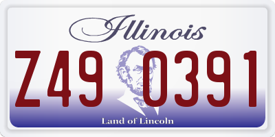 IL license plate Z490391