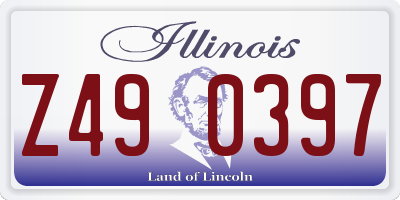 IL license plate Z490397