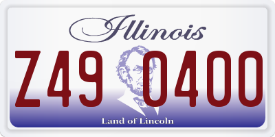 IL license plate Z490400