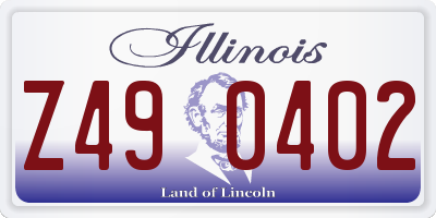 IL license plate Z490402
