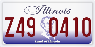 IL license plate Z490410