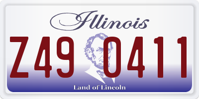 IL license plate Z490411