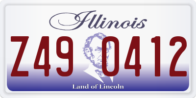 IL license plate Z490412