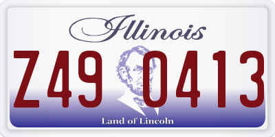 IL license plate Z490413