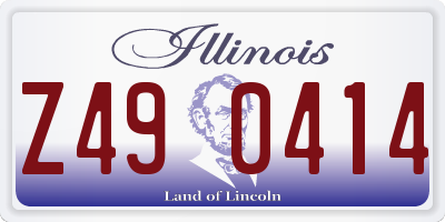IL license plate Z490414