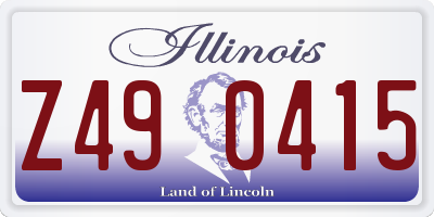 IL license plate Z490415