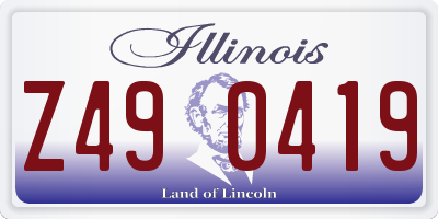IL license plate Z490419