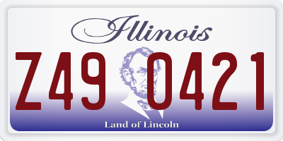 IL license plate Z490421