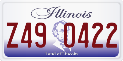 IL license plate Z490422