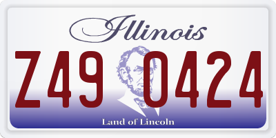 IL license plate Z490424