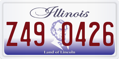 IL license plate Z490426