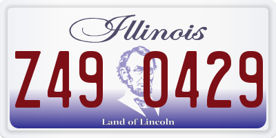 IL license plate Z490429
