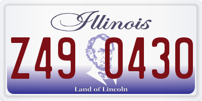 IL license plate Z490430