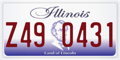 IL license plate Z490431