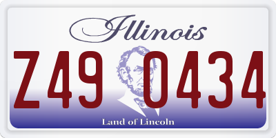 IL license plate Z490434