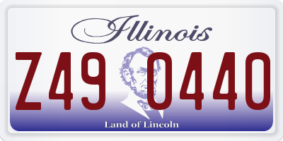 IL license plate Z490440