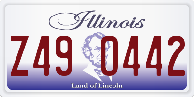 IL license plate Z490442
