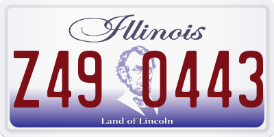 IL license plate Z490443