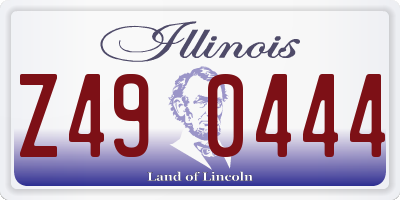 IL license plate Z490444