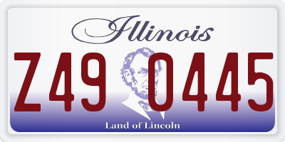 IL license plate Z490445
