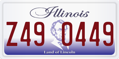 IL license plate Z490449