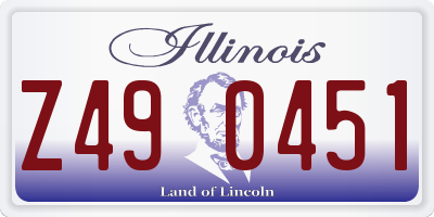 IL license plate Z490451