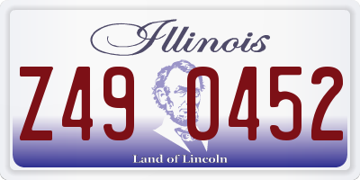IL license plate Z490452