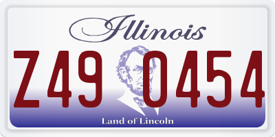 IL license plate Z490454