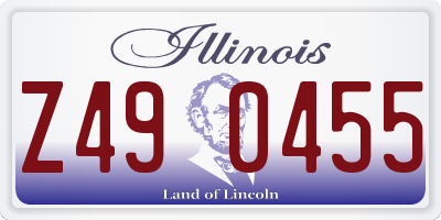 IL license plate Z490455
