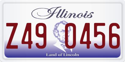 IL license plate Z490456