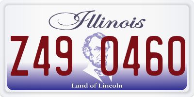 IL license plate Z490460