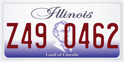 IL license plate Z490462