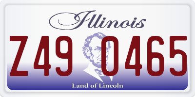 IL license plate Z490465