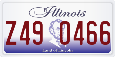 IL license plate Z490466