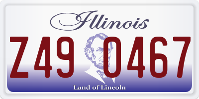 IL license plate Z490467