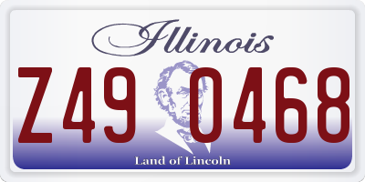 IL license plate Z490468