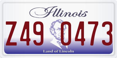 IL license plate Z490473