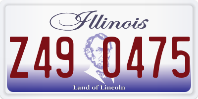 IL license plate Z490475
