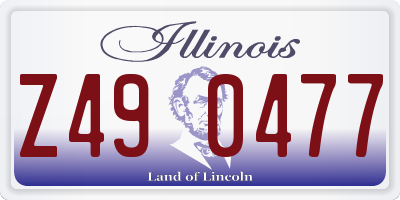 IL license plate Z490477