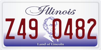 IL license plate Z490482
