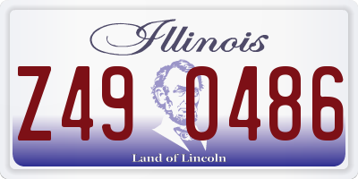 IL license plate Z490486